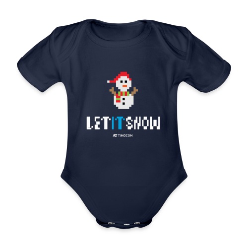 Let IT snow - Snowman - Baby Bio-Kurzarm-Body