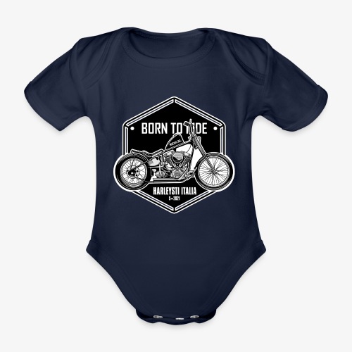 Born to Ride - Vintage motorcykel - Ekologisk kortärmad babybody