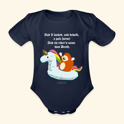Geek T Shirt Igel, Einhorn & Johannes-Offenbarung - Baby Bio-Kurzarm-Body