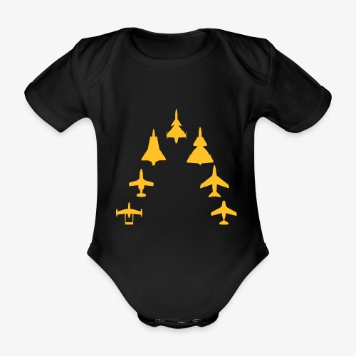 Swedish Air Force - Jet Fighter Generations - Ekologisk kortärmad babybody