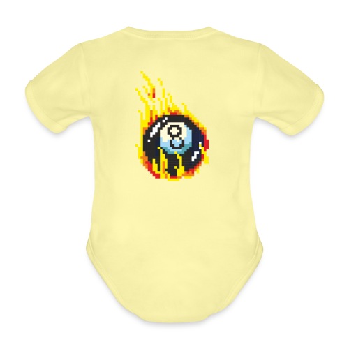 Pixelart No. 2 (Burning 8-Ball) - Farbe/colour - Baby Bio-Kurzarm-Body