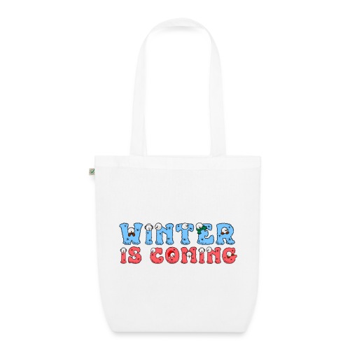 Winter comes - Winter Snow Design - Bio-Stoffbeutel