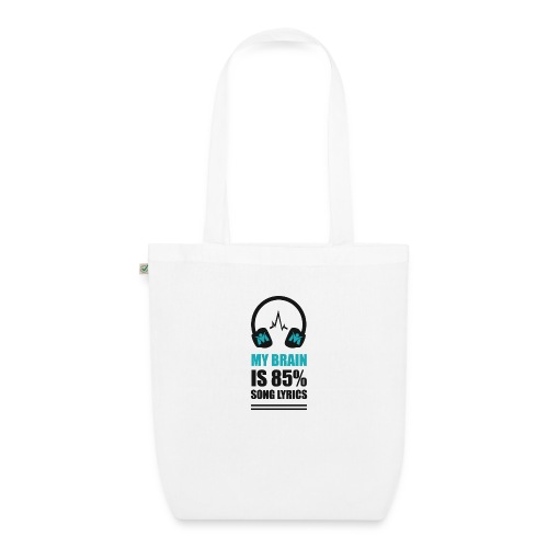 RM - My brain is 85 per cent song lyrics - Black - EarthPositive Tote Bag