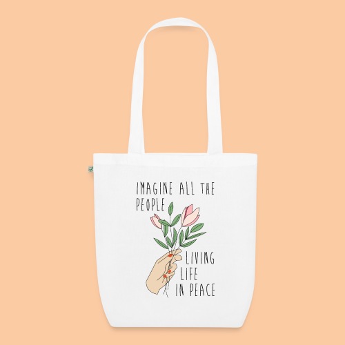 Flowers in hand and a song - EarthPositive Tote Bag