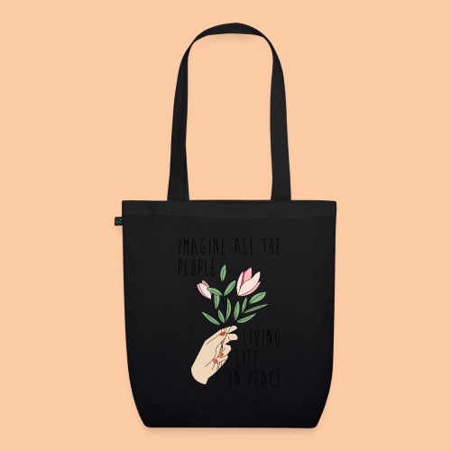 Flowers in hand and a song - EarthPositive Tote Bag