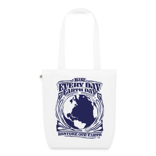 Make every day Earth Day NAVY - Ekologiczna torba materiałowa