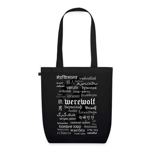 Werewolf in 33 Languages.png - EarthPositive Tote Bag