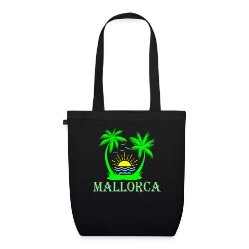 Mallorca - Palmen, Sonne - Mittelmeer - Bio-Stoffbeutel
