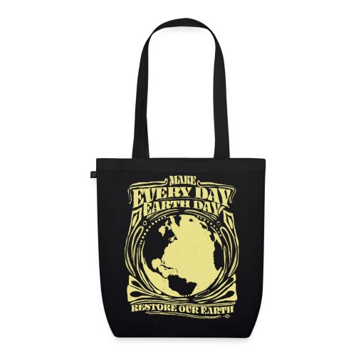 Make every day Earth Day SUNSHINE YELLOW - Ekologiczna torba materiałowa