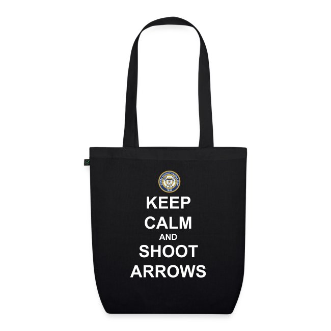 Keep Calm and Shoot Arrows - Vit text