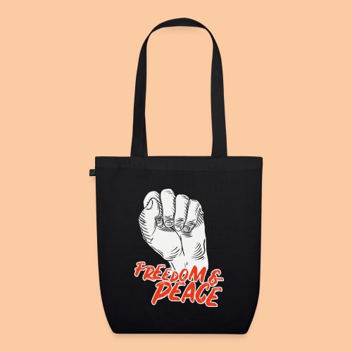 Fist raised for peace and freedom - EarthPositive Tote Bag