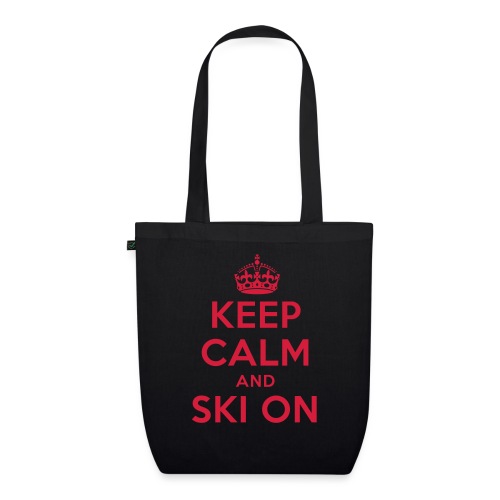 keep calm and ski on - Bio-Stoffbeutel