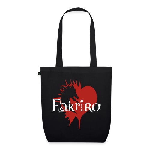 Fakriro Logo weiss mit Herz - Bio-Stoffbeutel