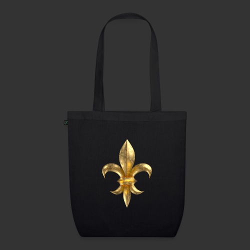 Fleur de Lys / Fleur de Lis gold look skorodowany - Ekologiczna torba materiałowa