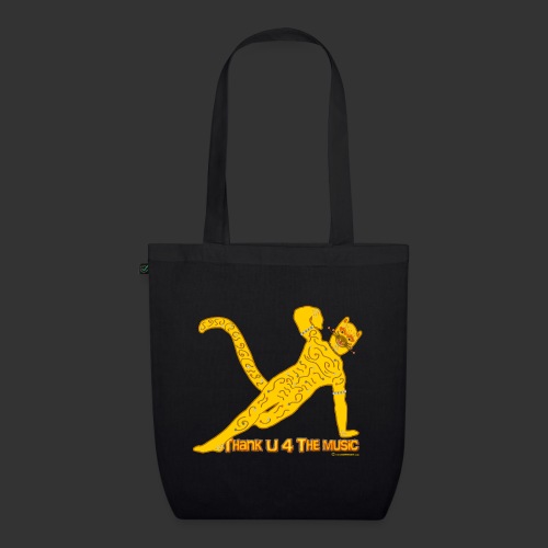 Thx U 4 the music * Music Muscle cat in yelloy - EarthPositive Tote Bag