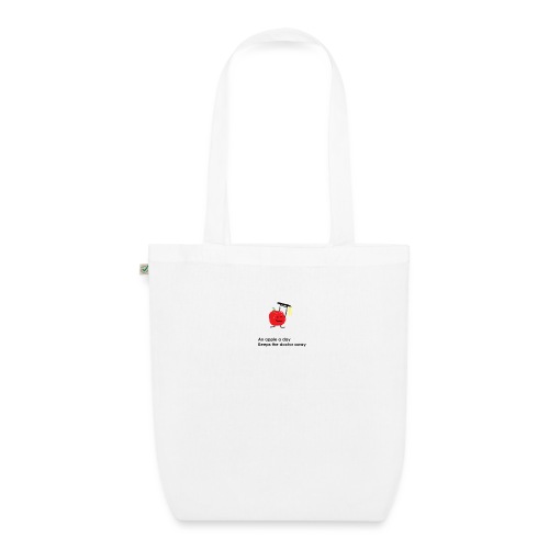 an apple keep the doctor away - EarthPositive Tote Bag