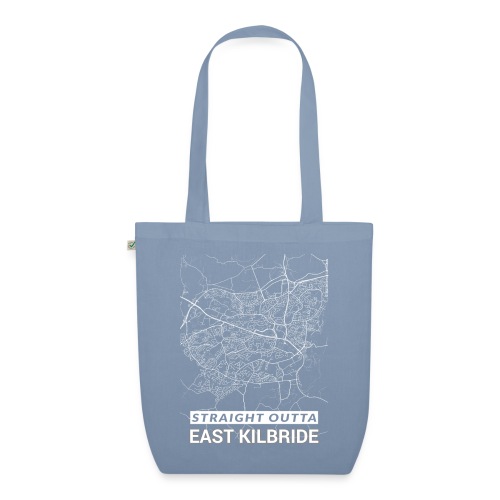 Straight Outta East Kilbride city map and streets - EarthPositive Tote Bag