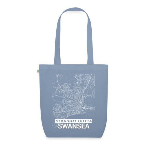 Straight Outta Swansea city map and streets - EarthPositive Tote Bag