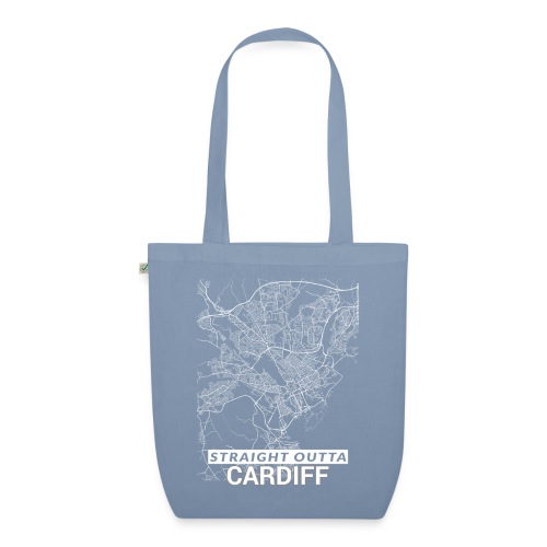 Straight Outta Cardiff city map and streets - EarthPositive Tote Bag