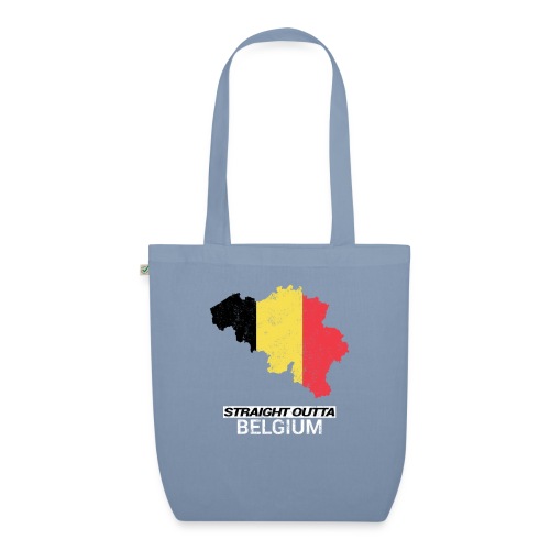 Straight Outta Belgium country map - EarthPositive Tote Bag