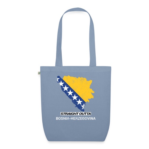 Straight Outta Bosnia and Herzegovina country map - EarthPositive Tote Bag