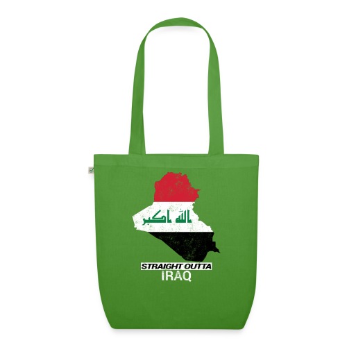 Straight Outta Iraq country map & flag - EarthPositive Tote Bag