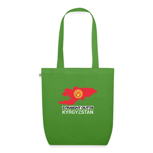 Straight Outta Kyrgyzstan country map - EarthPositive Tote Bag