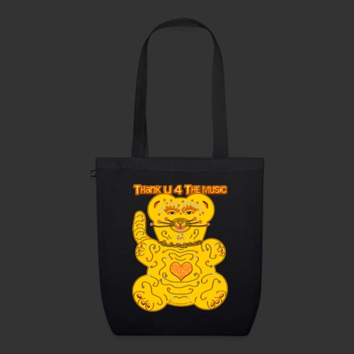 Thx U 4 the music * bear-cat in yellow - EarthPositive Tote Bag