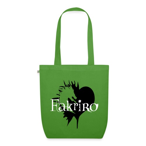 Fakriro Logo sw mit Herz - Bio-Stoffbeutel