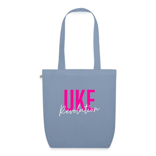 Front & Back Pink Uke Revolution + Get Your Uke On - EarthPositive Tote Bag