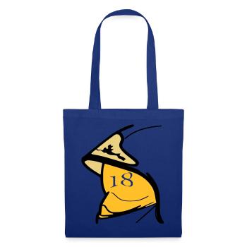Casque F1 visière jaune 18 - Sac en tissu - bleu royal - Devant