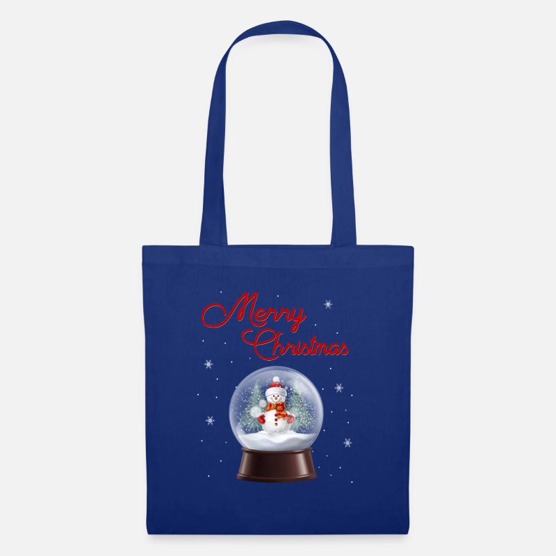 Snow Globe Snowman Winter Magic - Tote Bag - royal blue