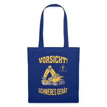 Bagger Baggerfahrer Baugeräteführer Schweres Gerät - Stoffbeutel - Royalblau - Vorne