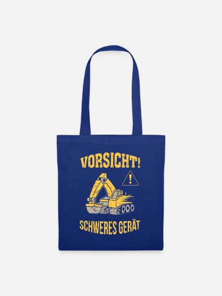 Bagger Baggerfahrer Baugeräteführer Schweres Gerät - Stoffbeutel - Royalblau