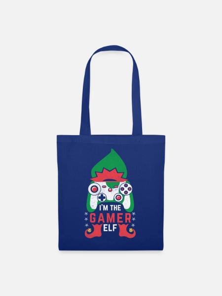Christmas Elf Gamer bei Digital Embroidery - Stoffbeutel - Royalblau