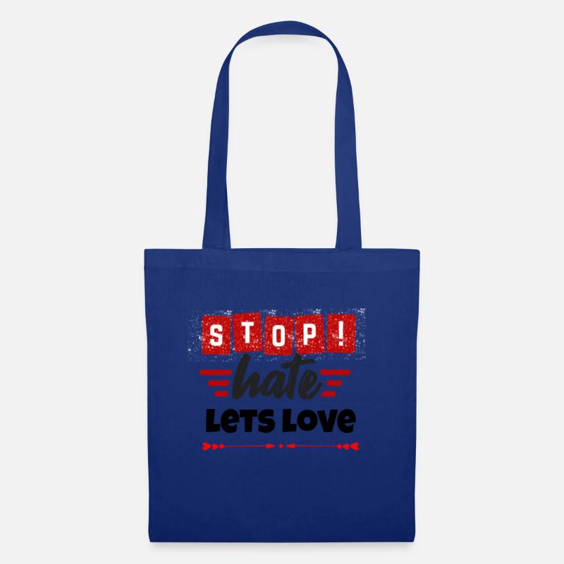 Valentinstag, Valentinstag, Valentinstag - Stoffbeutel - Royalblau