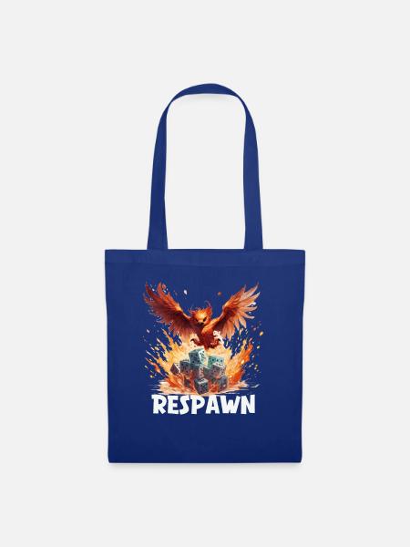 Respawn Phönix Würfel Fantasy RPG Shirt - Stoffbeutel - Royalblau