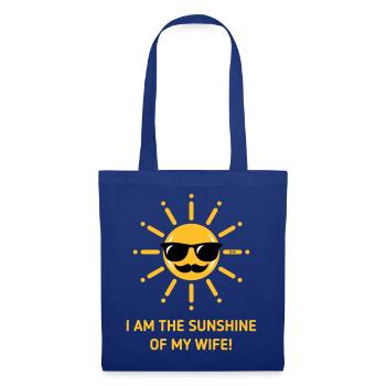 I Am The Sunshine Of My Wife! (Ehemann / 3C Gold) - Stoffbeutel - Royalblau - Vorne