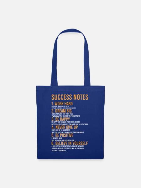 success notes - Stoffbeutel - Royalblau
