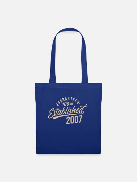 Geburtstag Established 2007 - Stoffbeutel - Royalblau
