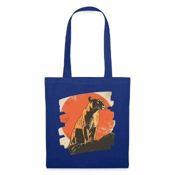 Lion de montagne Rétro - Sac en tissu - bleu royal - Devant