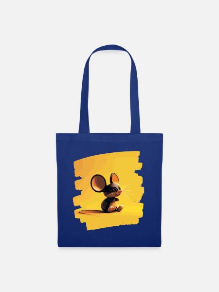 Maus - Stoffbeutel - Royalblau
