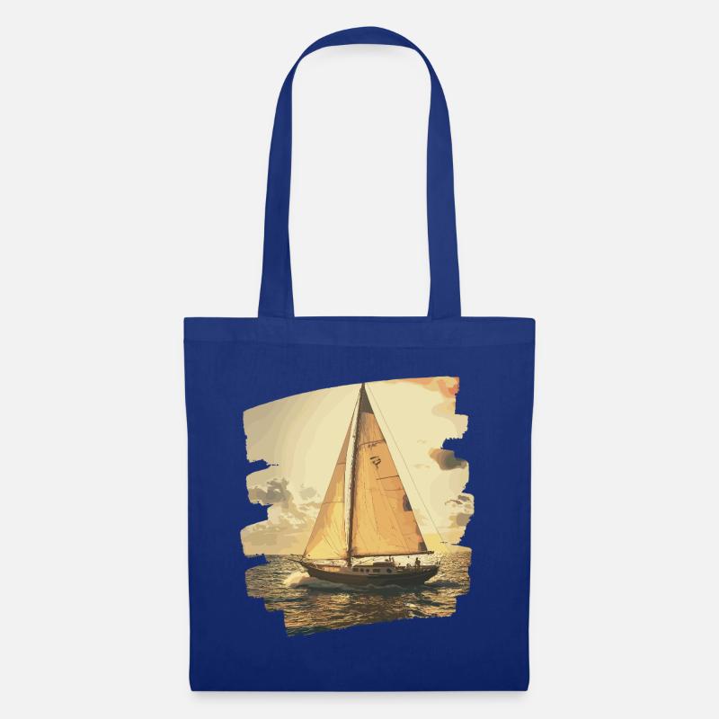 Segelboot - Stoffbeutel - Royalblau