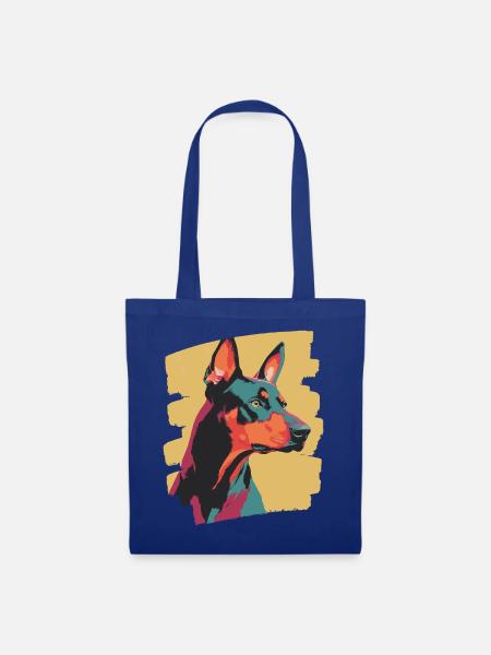 Dobermann - Stoffbeutel - Royalblau