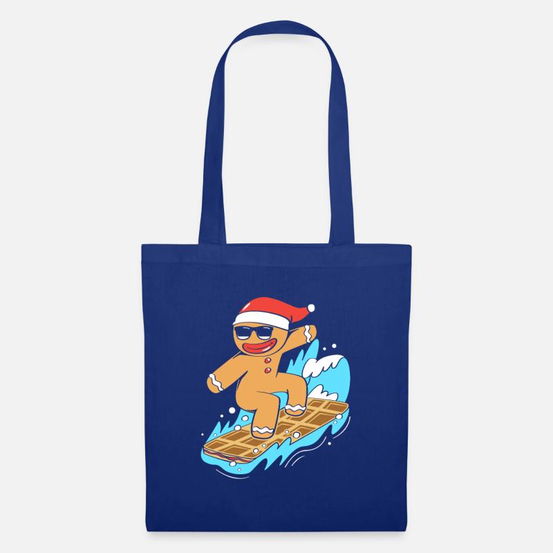 Lebkuchenmann Weihnachten Lebkuchen - Stoffbeutel - Royalblau