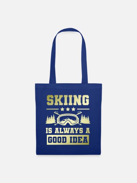 ski skiing - Stoffbeutel - Royalblau