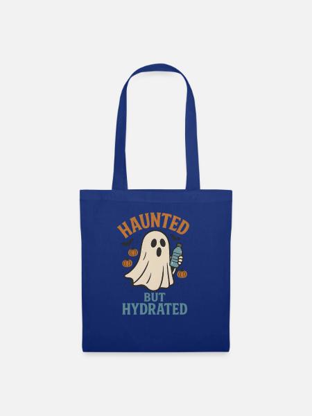 Spukender, aber hydratisierter Geist, Halloween - Stoffbeutel - Royalblau