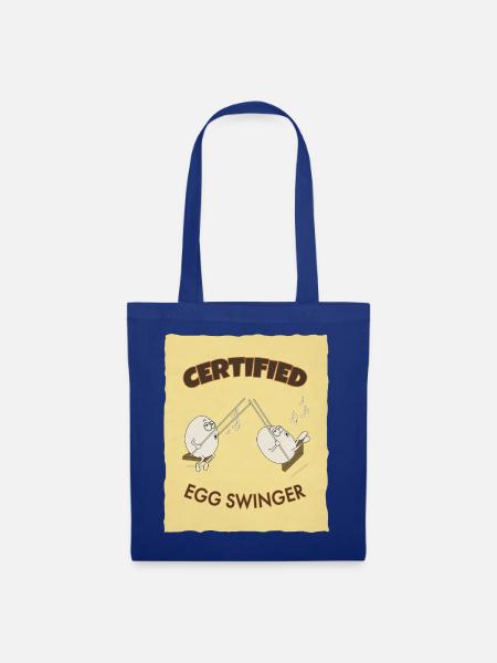 Certified Egg Swinger – Funny Egg Design - Stoffbeutel - Royalblau