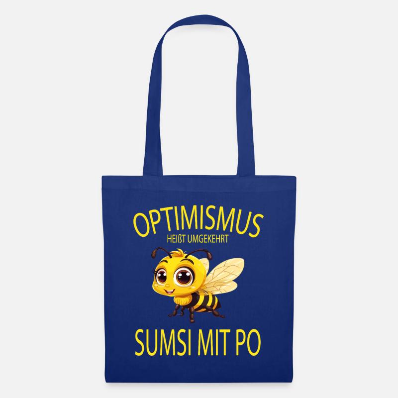 Optimismusbiene Sumsi - Stoffbeutel - Royalblau