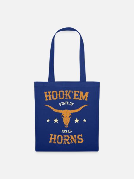 Hookem Horns Texas - Stoffbeutel - Royalblau